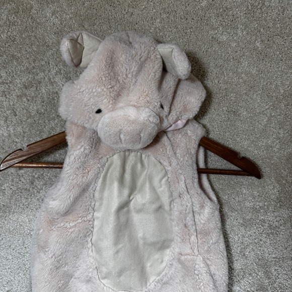 Pottery Barn Kids Pig Costume 12–24 Months Plush Hooded Halloween Romper - Picture 2 of 9